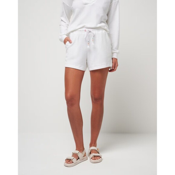 Travis Mathew SET Home Oasis Back In The Sun Baby Terry Top & Shorts White XS - Picture 7 of 16